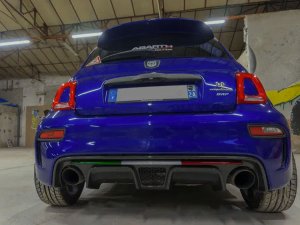 FIAT 500 ABARTH Rear Diffuser Lip - Carbon Fiber - European Model - Italian Theme